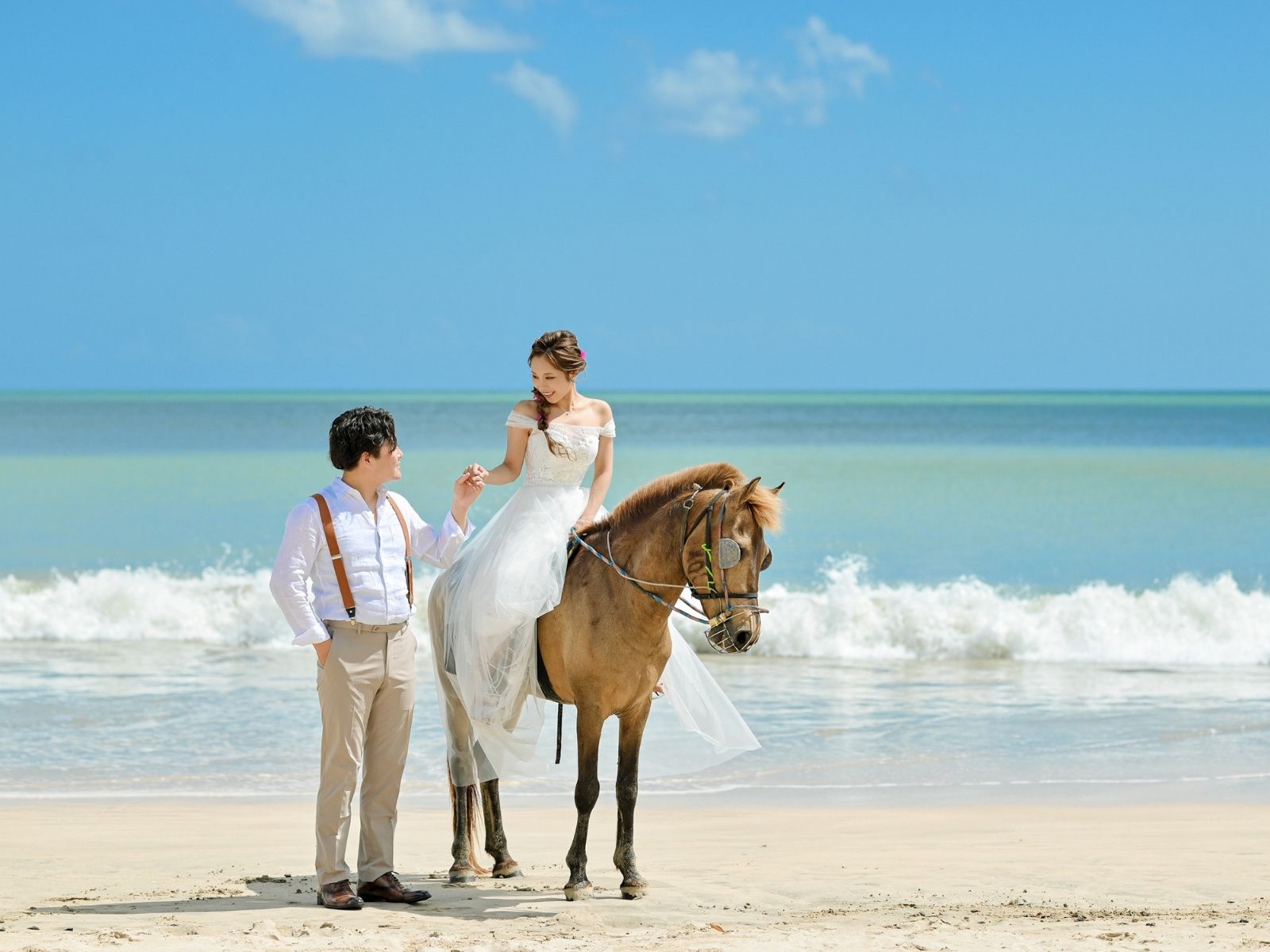 バリ島ホースライドでフォトウェディング作例